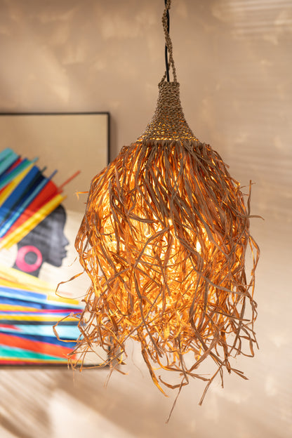 J-Line Hangende Lamp Kwast Zeegras Naturel