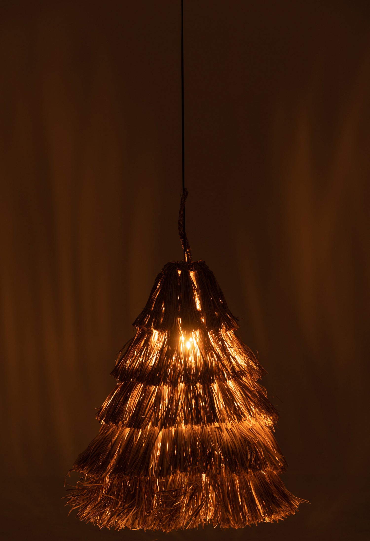 J-Line Hangende Lamp 5 Lagen Zeegras Naturel