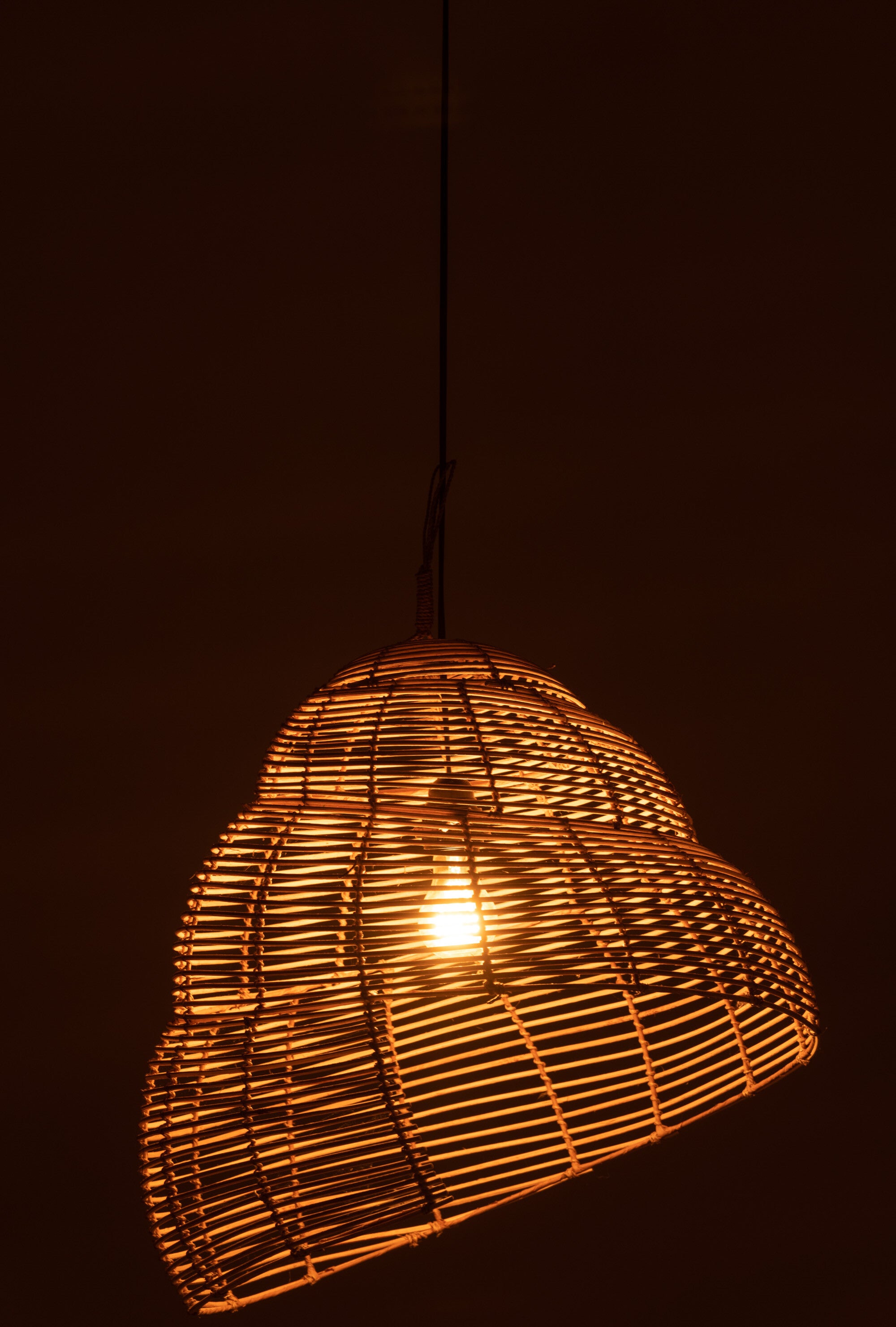 J-Line Hangende Lamp Slak Bamboe Naturel
