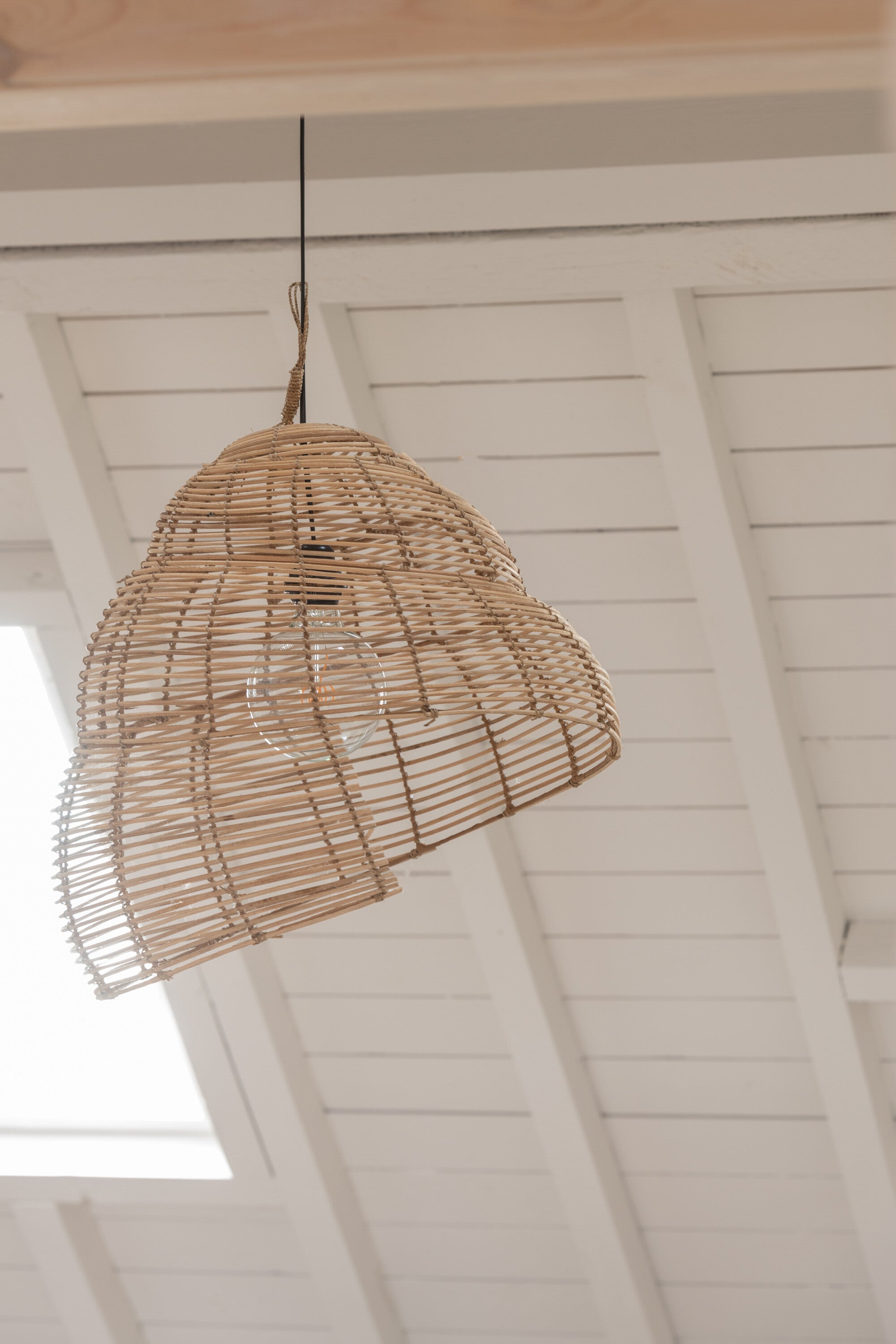 J-Line Hangende Lamp Slak Bamboe Naturel