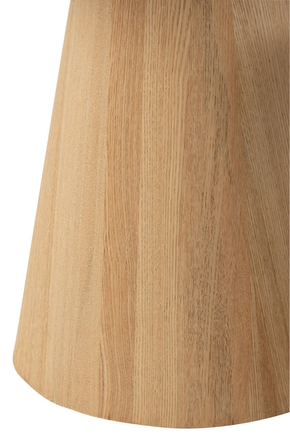 Set van 2 bijzettafels rond + randen hout natuurlijk