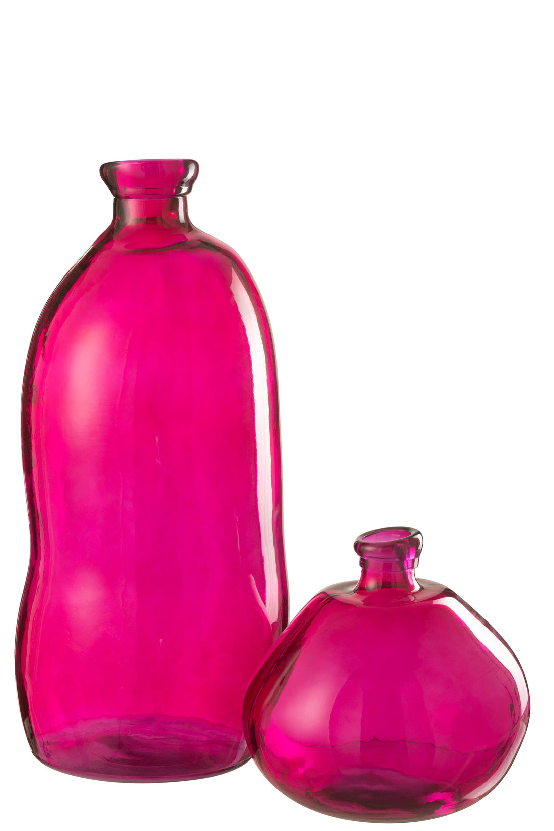 J-Line Vaas Ovaal - glas - fuchsia