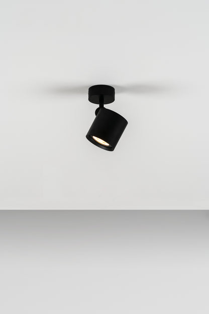 Kronn wand-/plafondlamp GU10, gestructureerd zwart