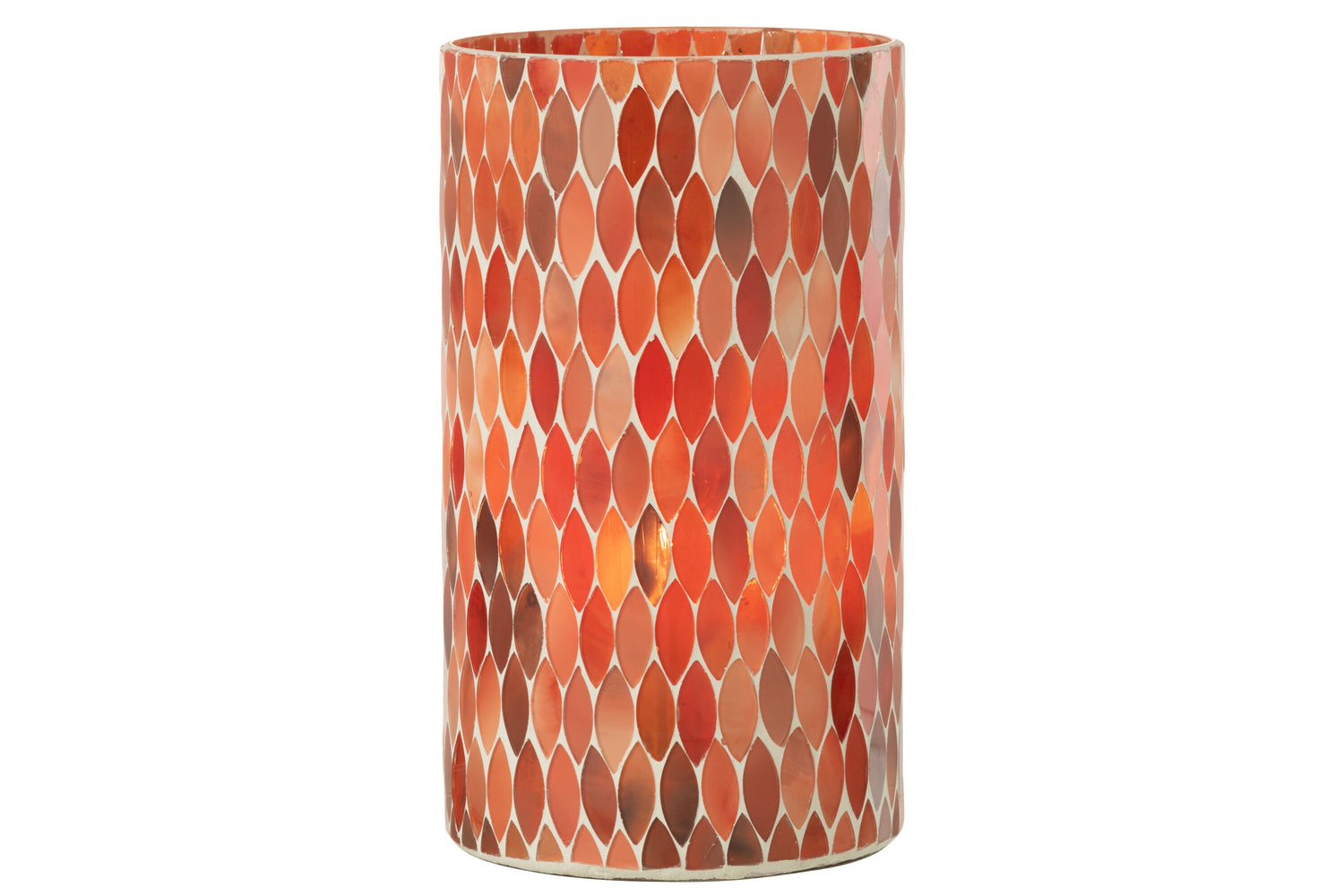 HURRICANE MOSAIC BLADGLAS ROOD/ORANJE GROOT