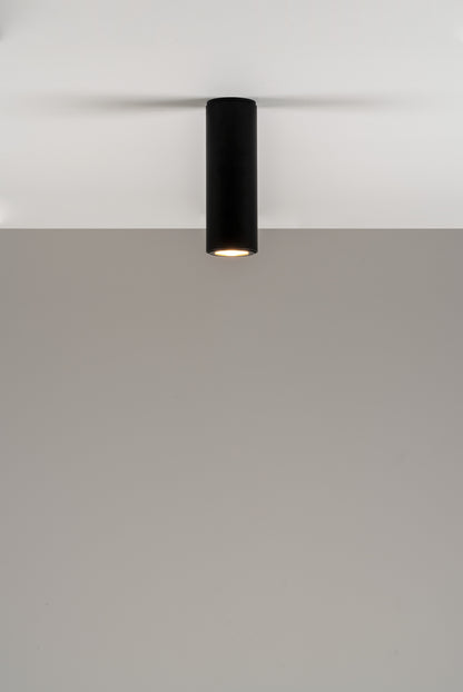 Kronn plafondlamp GU10 H. 20 cm gestructureerd zwart