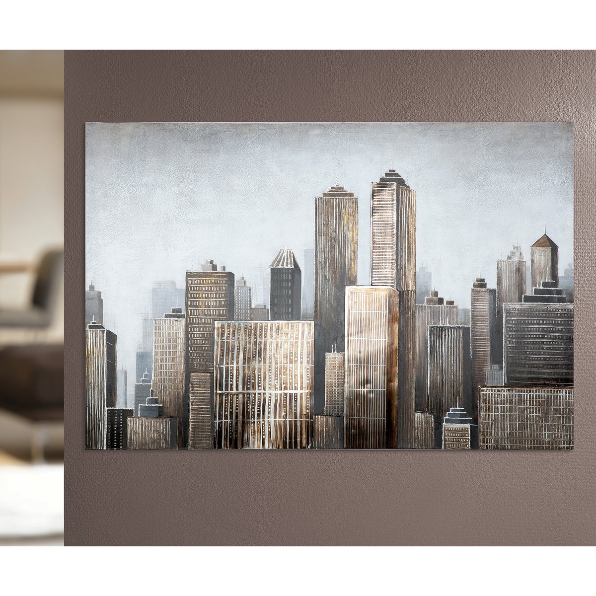 3D-foto &quot;Big Apple&quot; met aluminium elementen 150x100