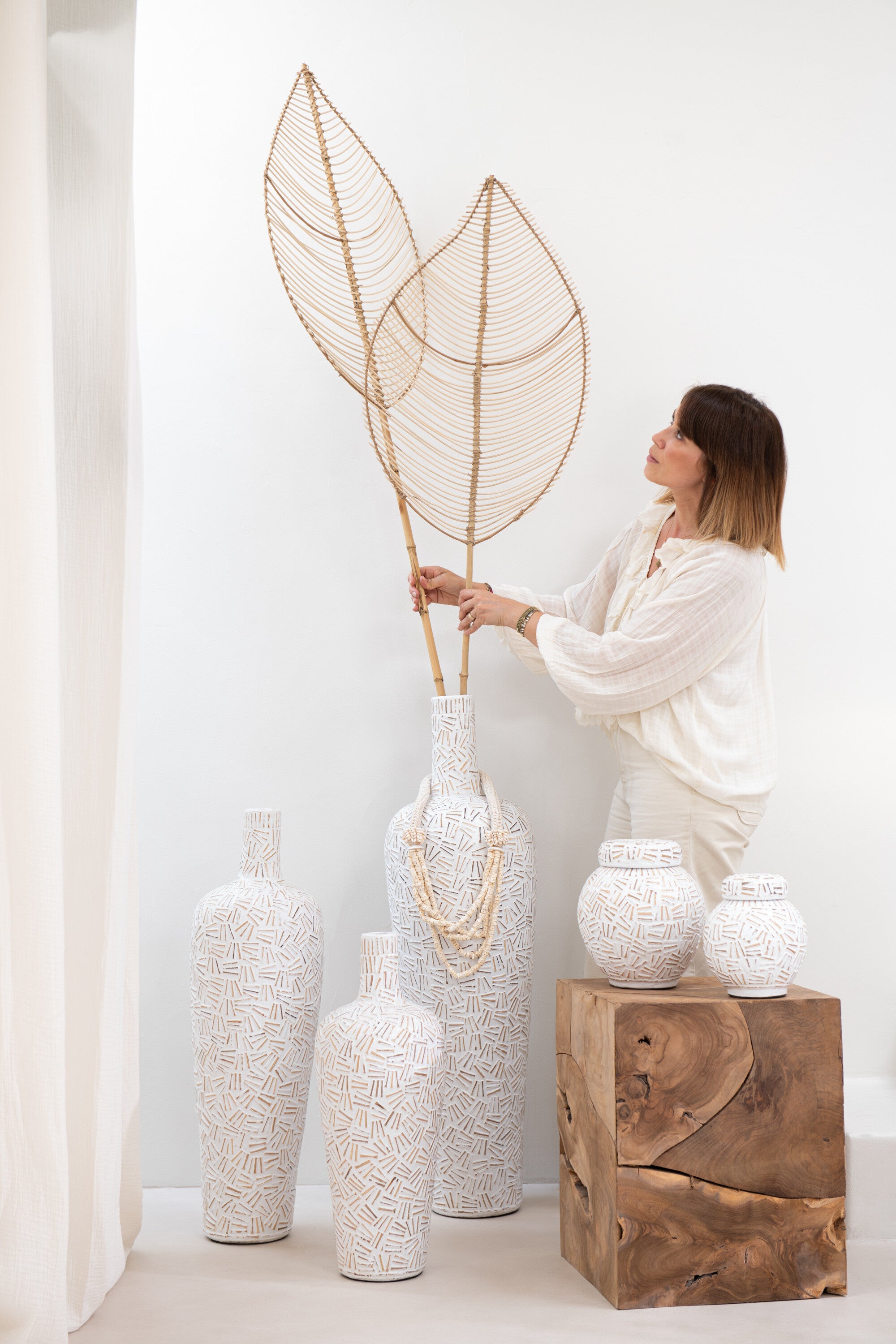 Ketting 5 Draden Schelp Natuurlijk