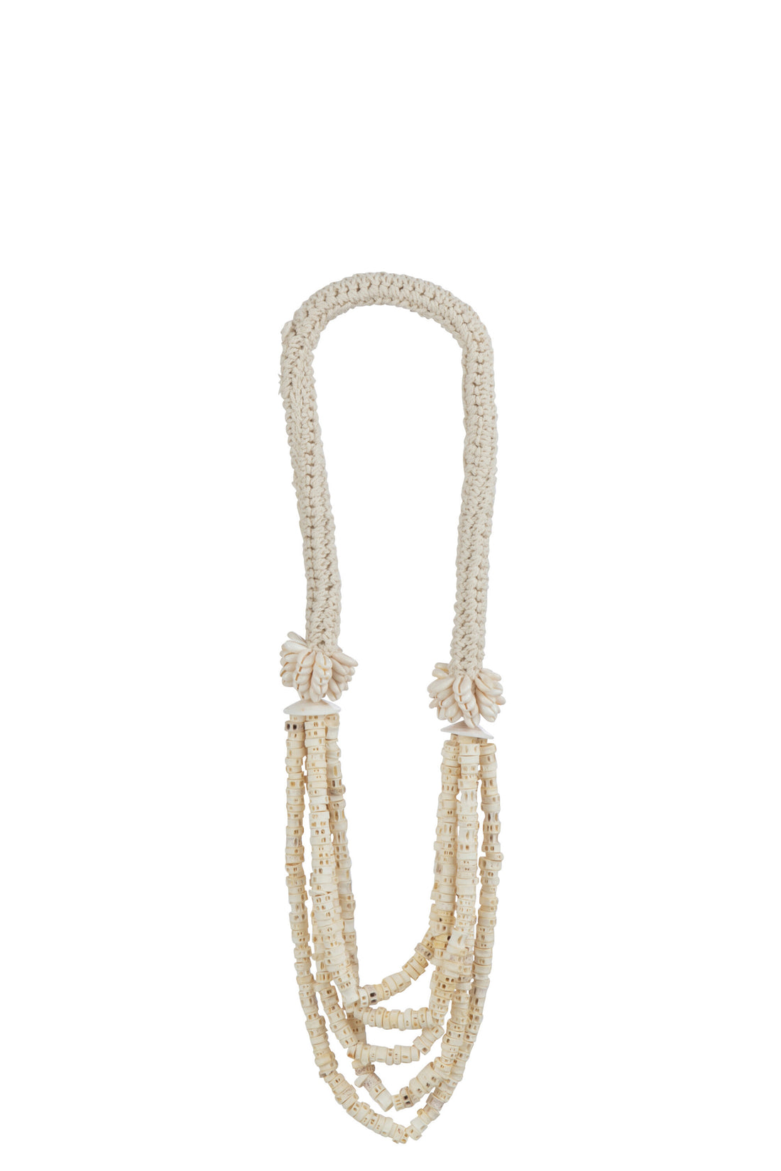 Ketting 5 Draden Schelp Natuurlijk