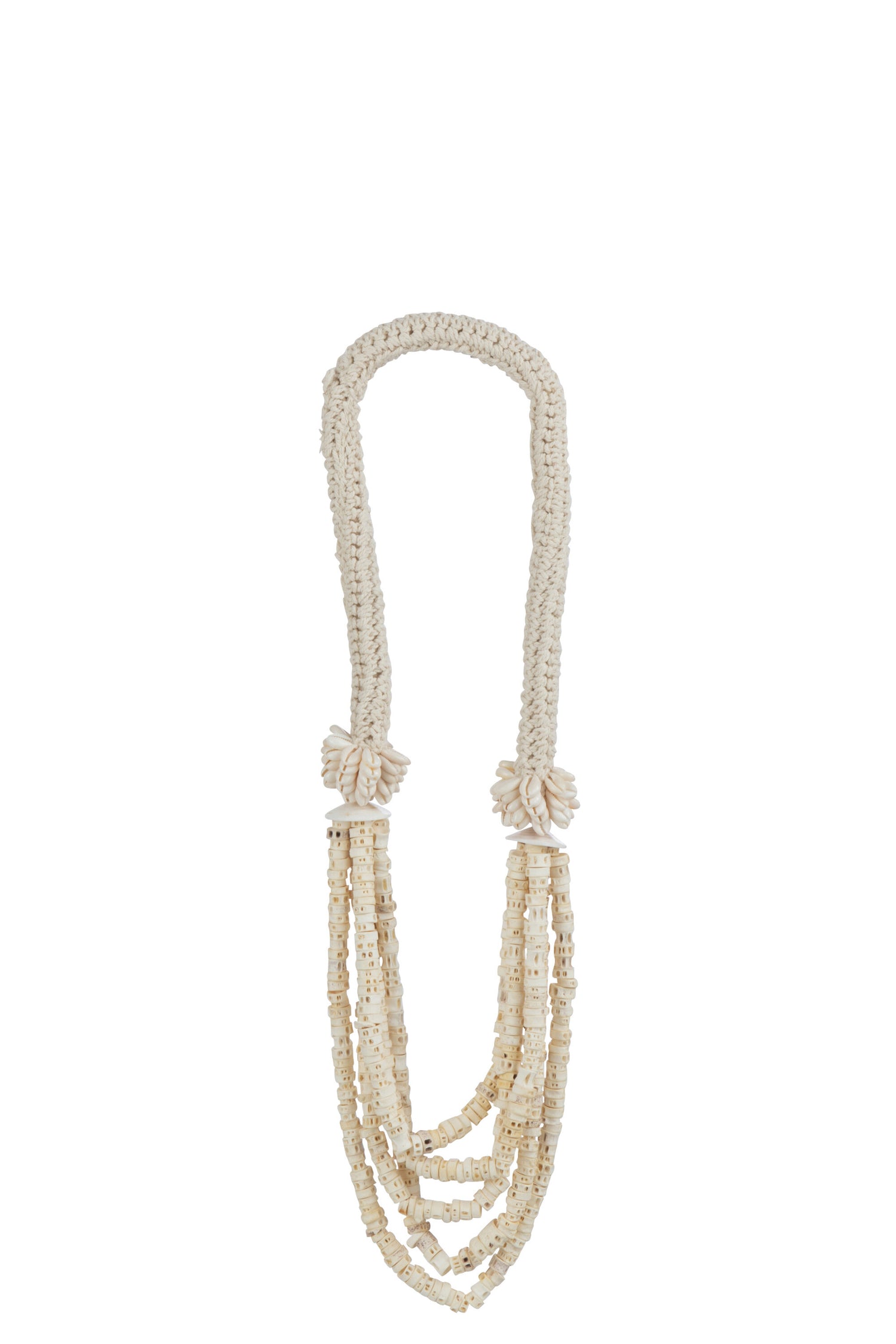 Ketting 5 Draden Schelp Natuurlijk