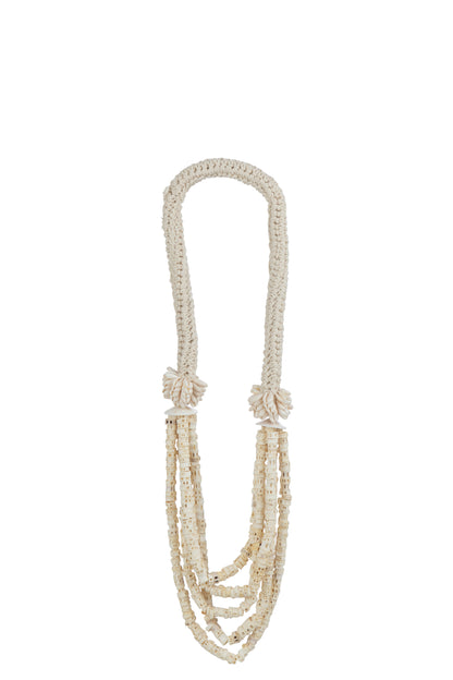 Ketting 5 Draden Schelp Natuurlijk