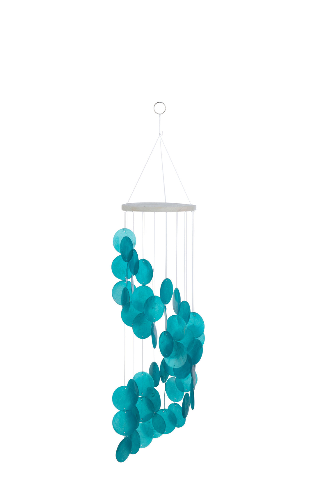 Windgong Schaal Waterval Schelp Blauw
