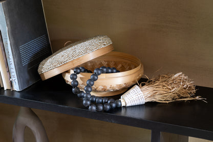 Ketting Kralen Schelp Zwart