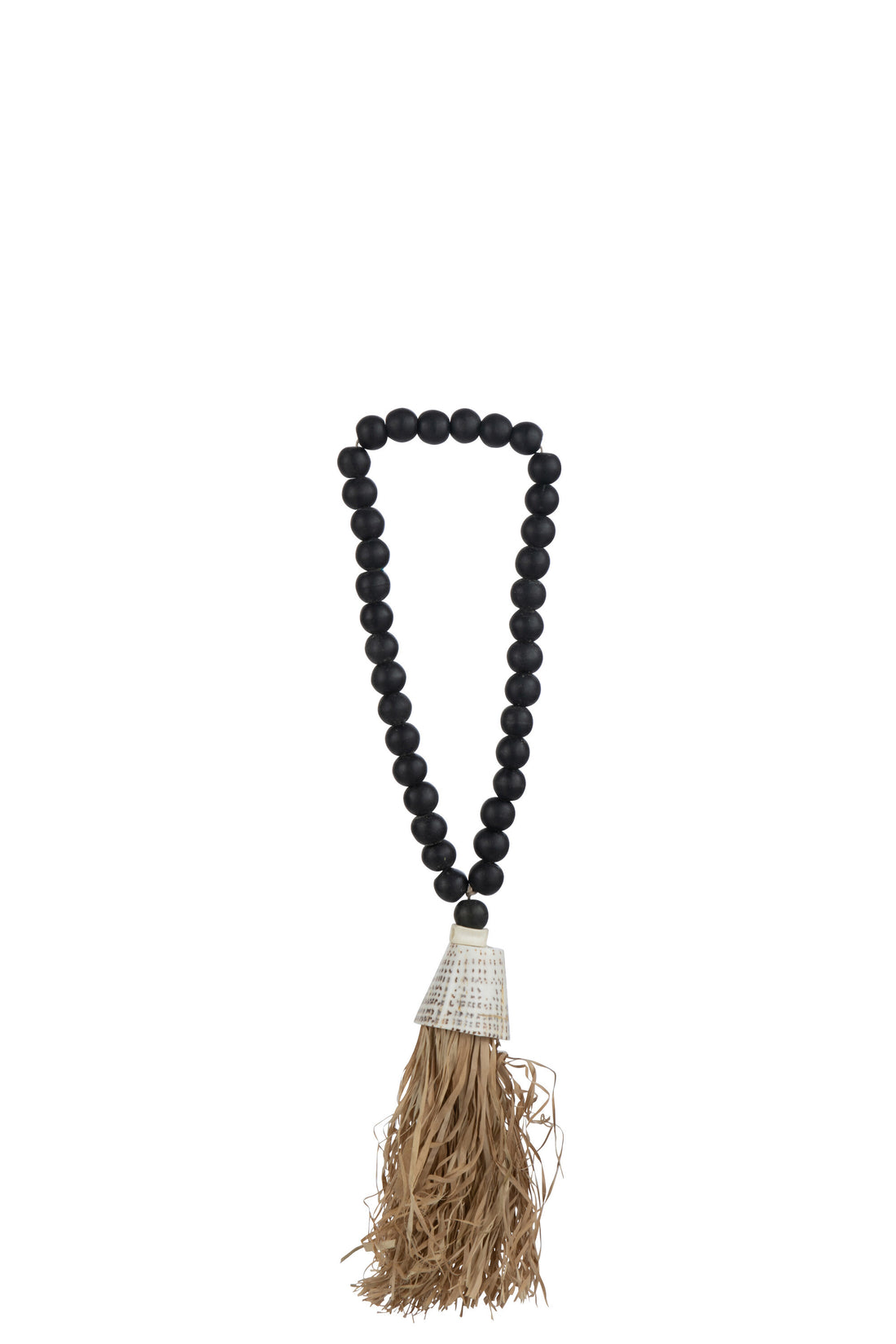 Ketting Kralen Schelp Zwart