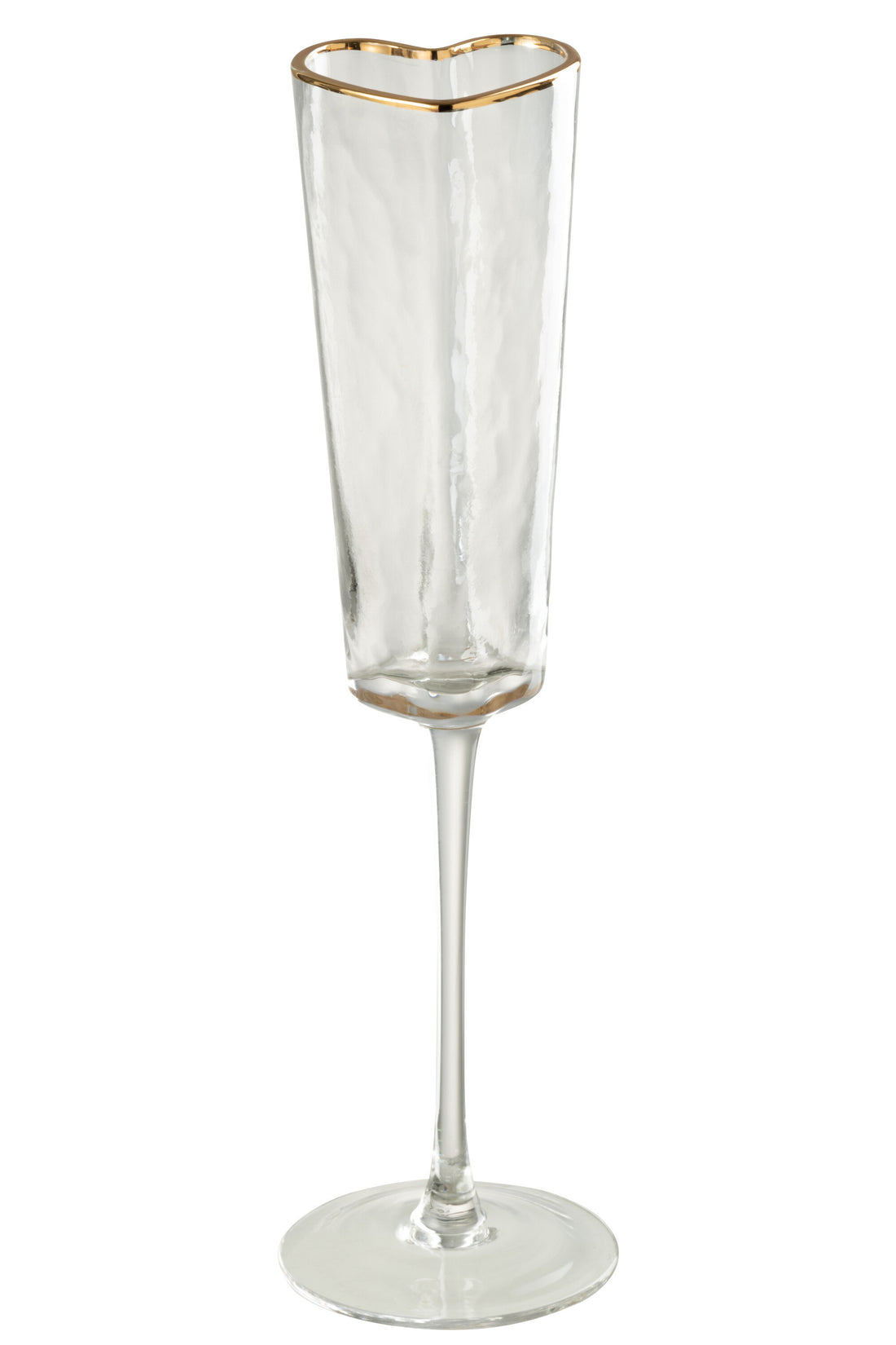J-Line Champagneglas Hart Glas Goud/Transparant