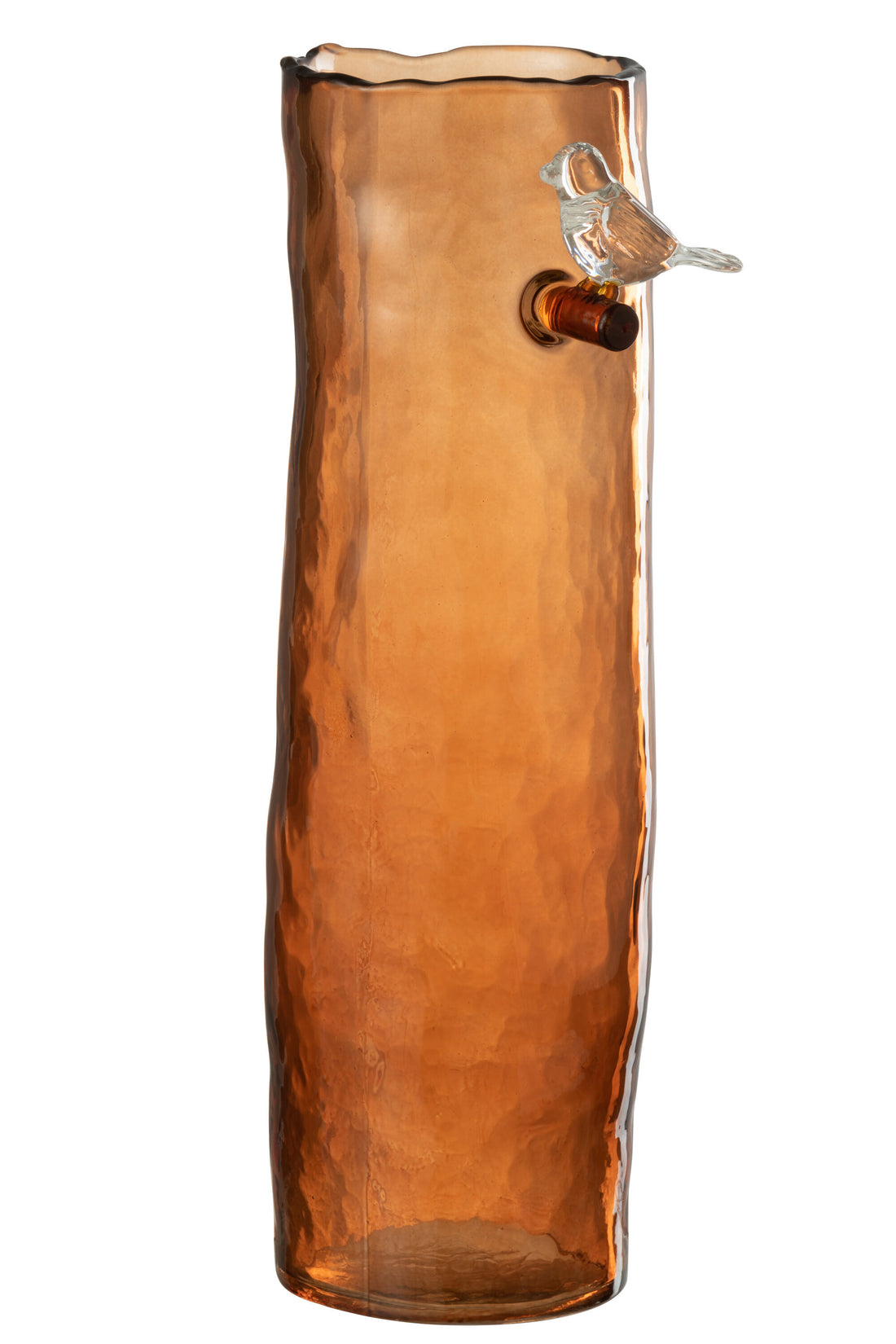 J-Line Vaas Lang Vogel Glas Oranje Large