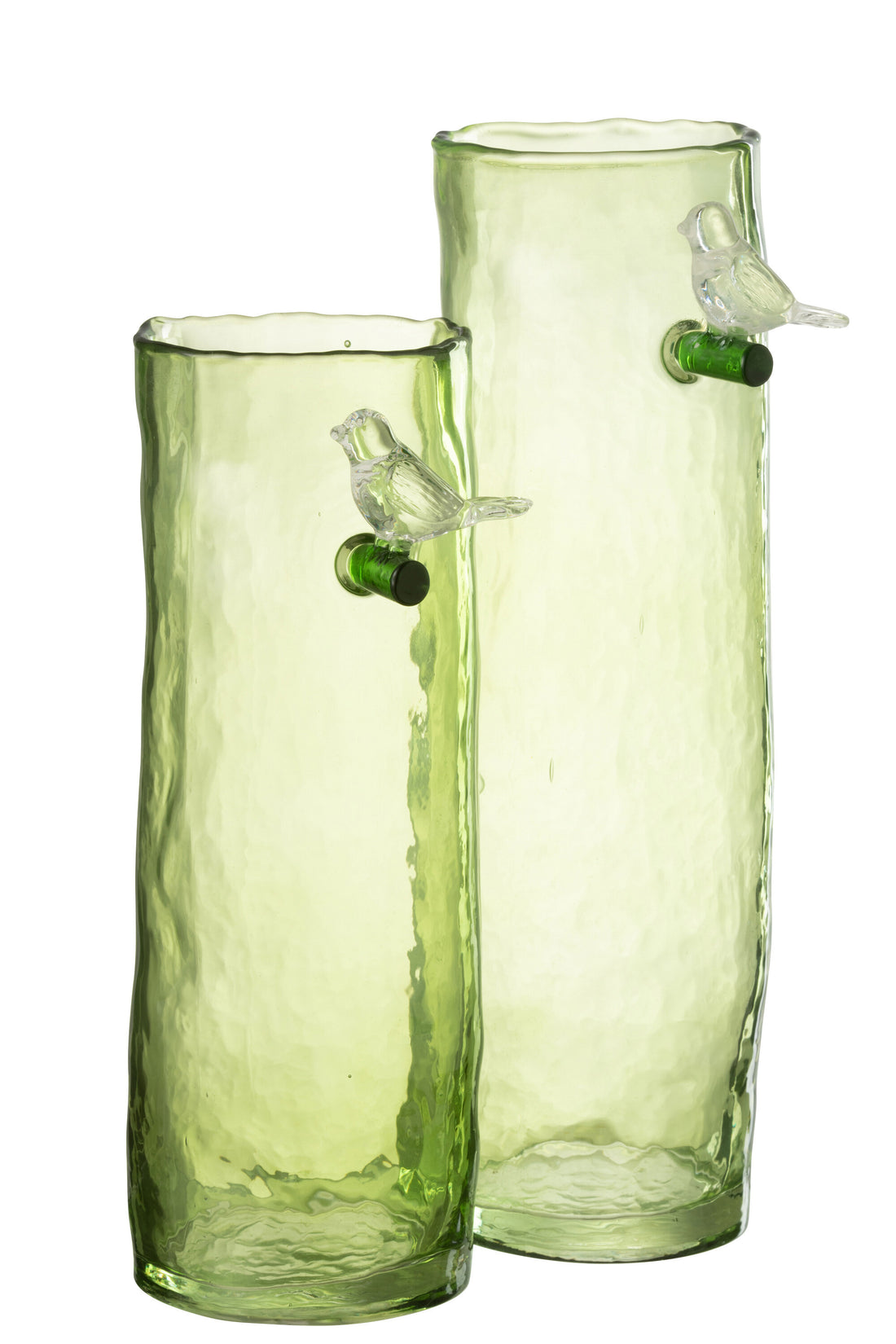Vaas Lang Vogel Glas Groen Groot