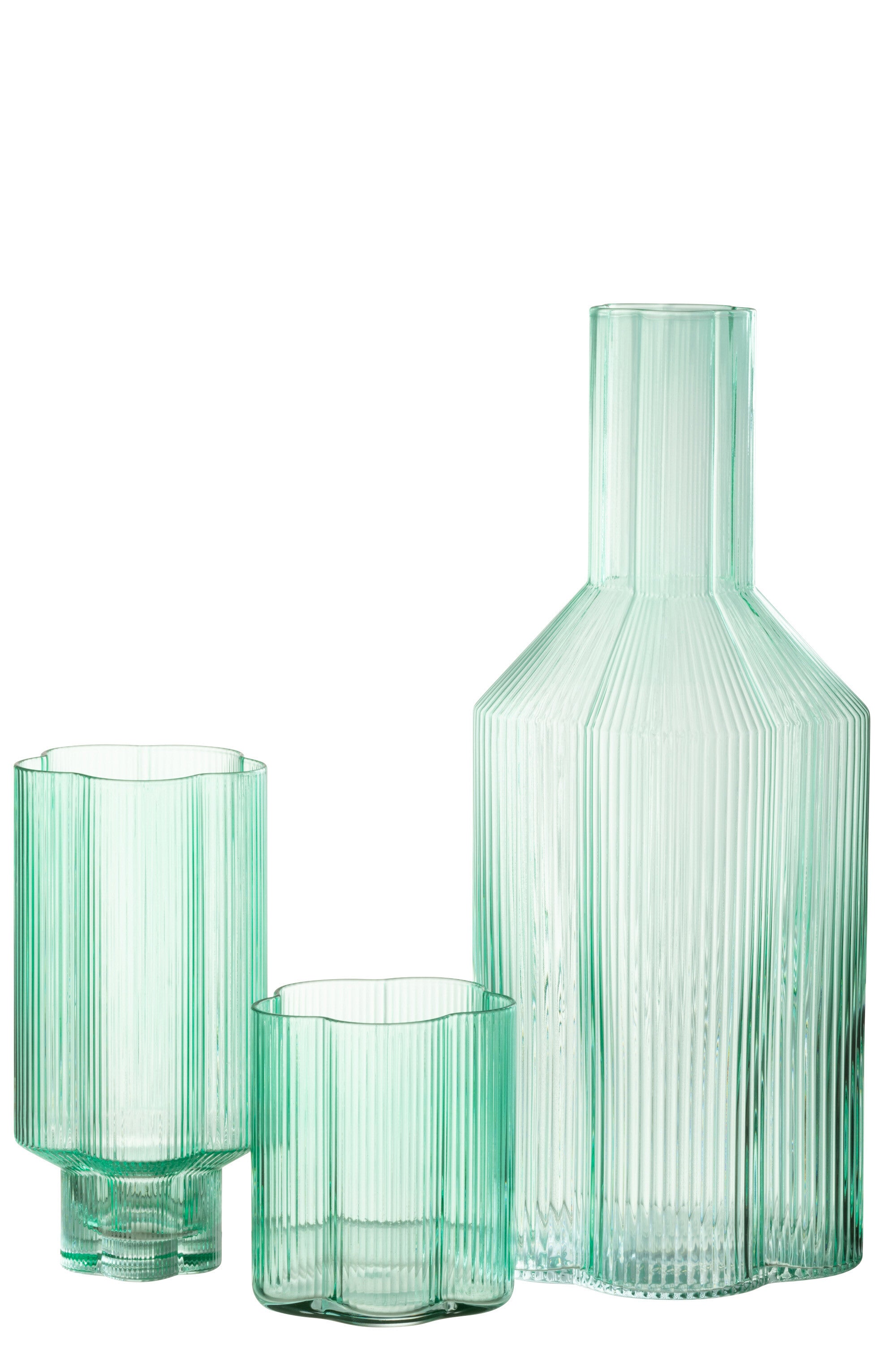 J-Line Karaf Fiore - glas - aqua