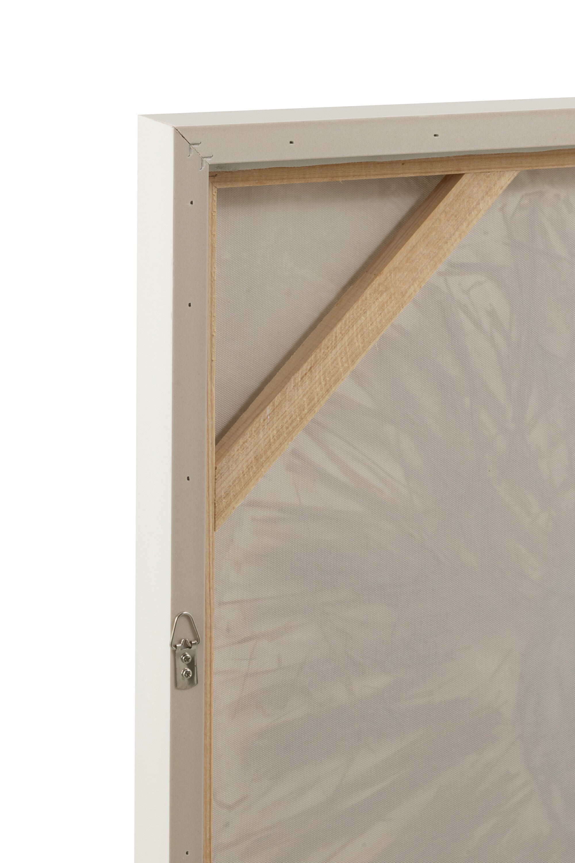 Wanddecoratie Ibiza Cirkel Canvas/Schilderij Crème/Wit Klein