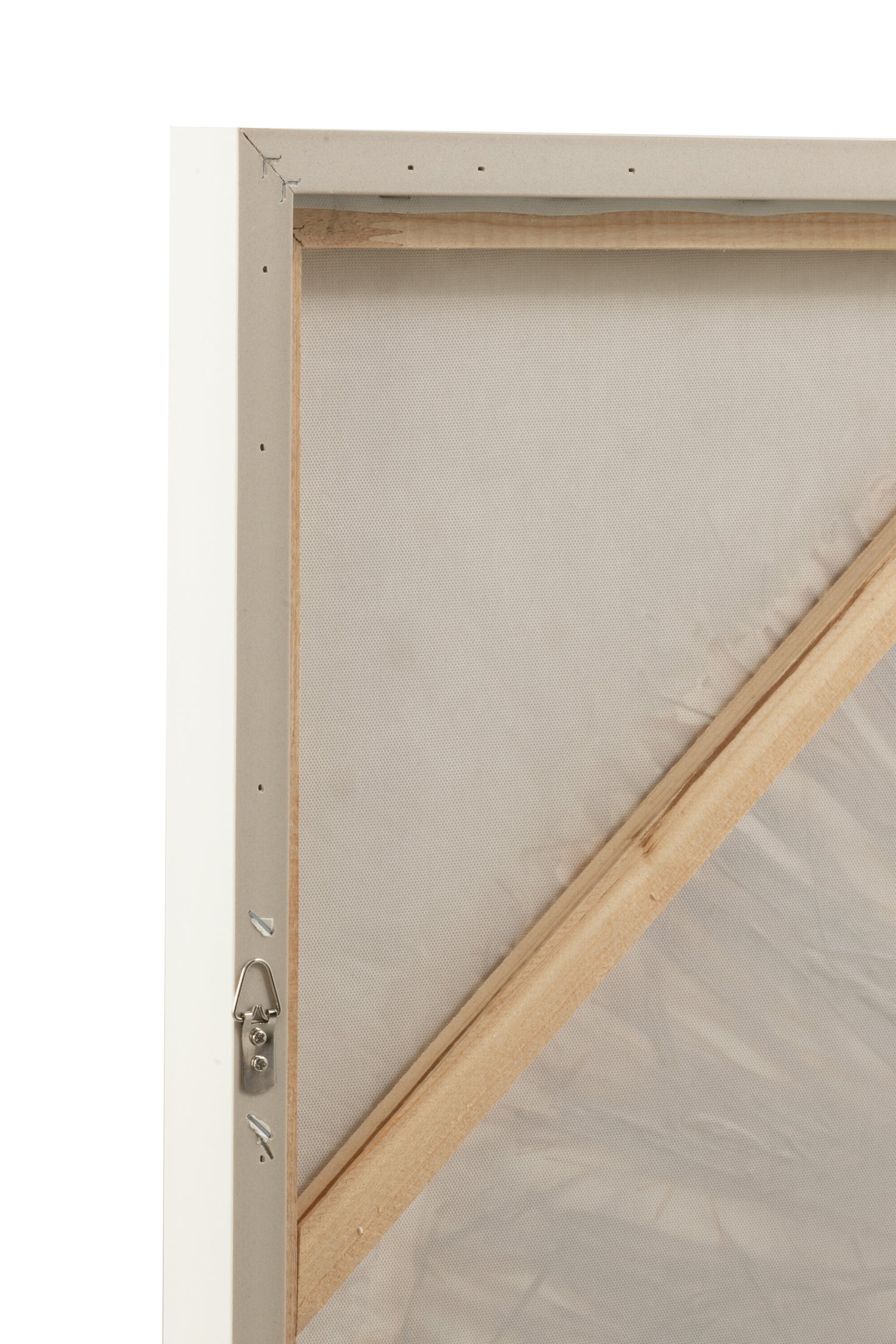 Wanddecoratie Ibiza Cirkel Canvas/Schilderij Crème/Wit Groot