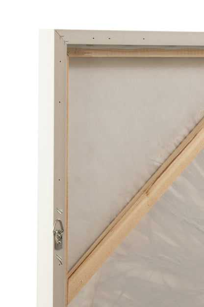 Wanddecoratie Ibiza Cirkel Canvas/Schilderij Crème/Wit Groot