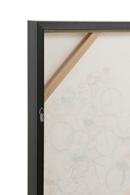 Schilderen Fietsers Canvas/Verf Mix