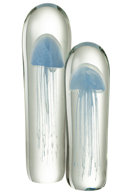 Papiergewicht Kwal Glas Blauw Extra Groot