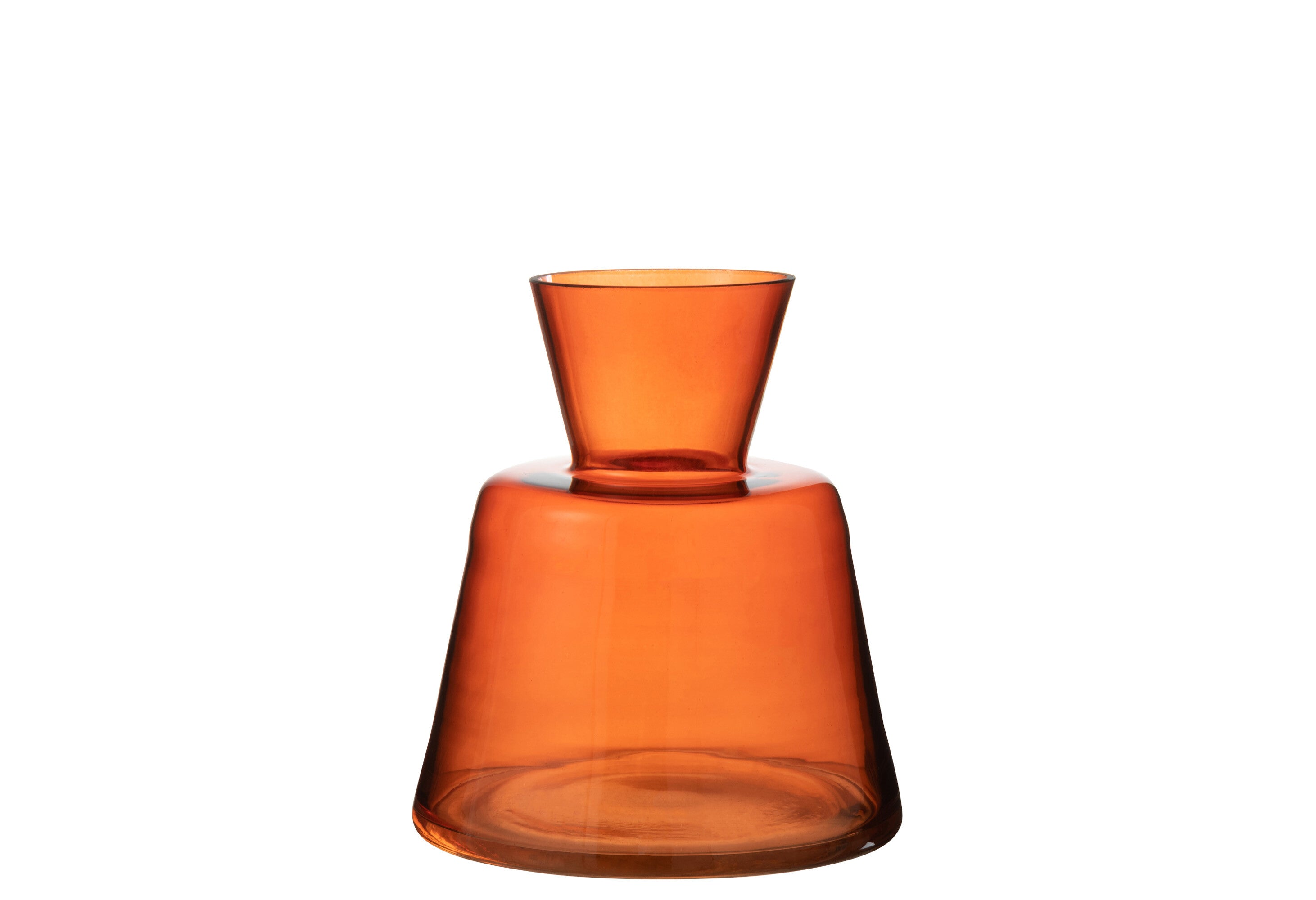 J-Line Vaas Conisch Glas Oranje Small