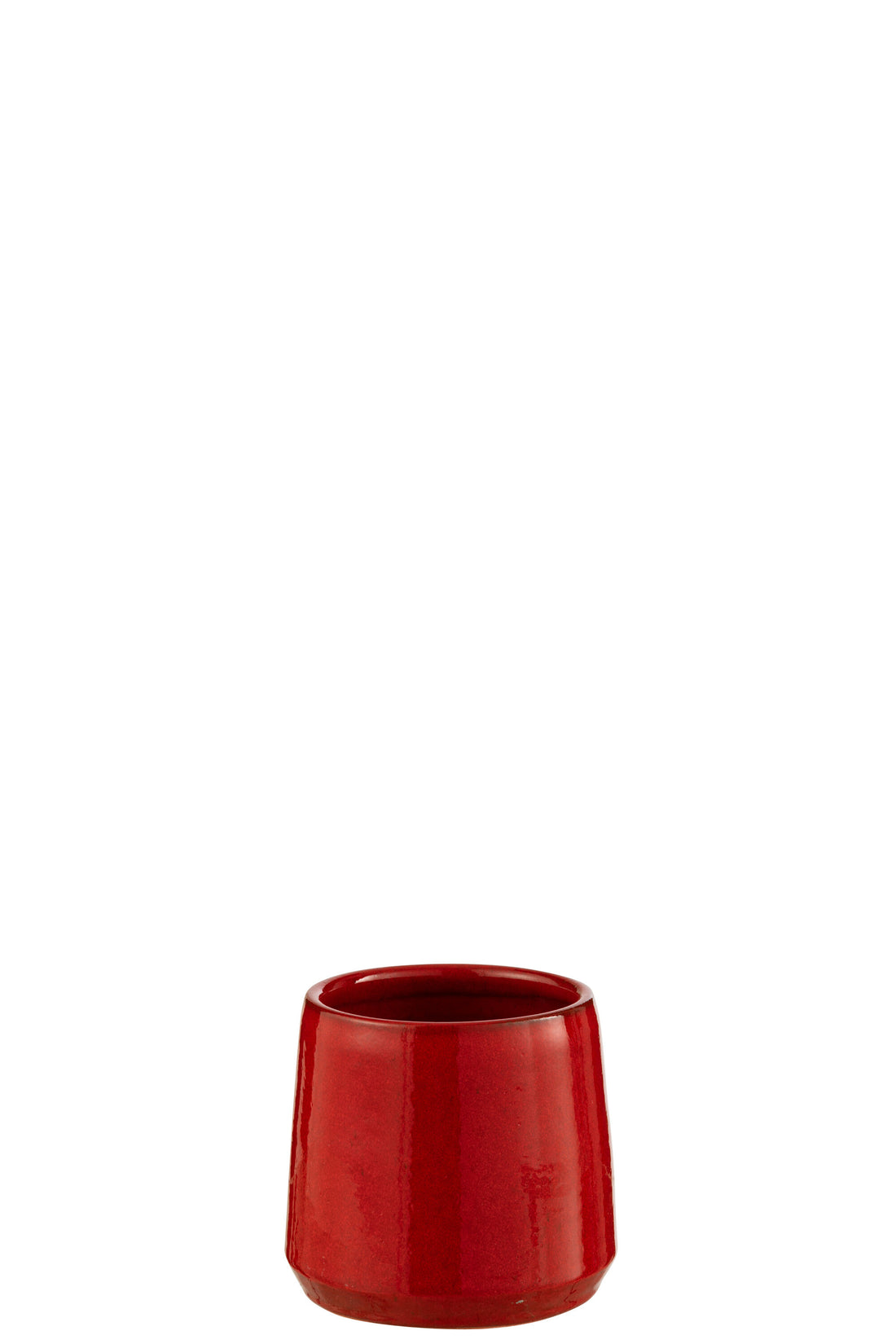 J-Line Bloempot Rond Keramiek Rood Extra Small