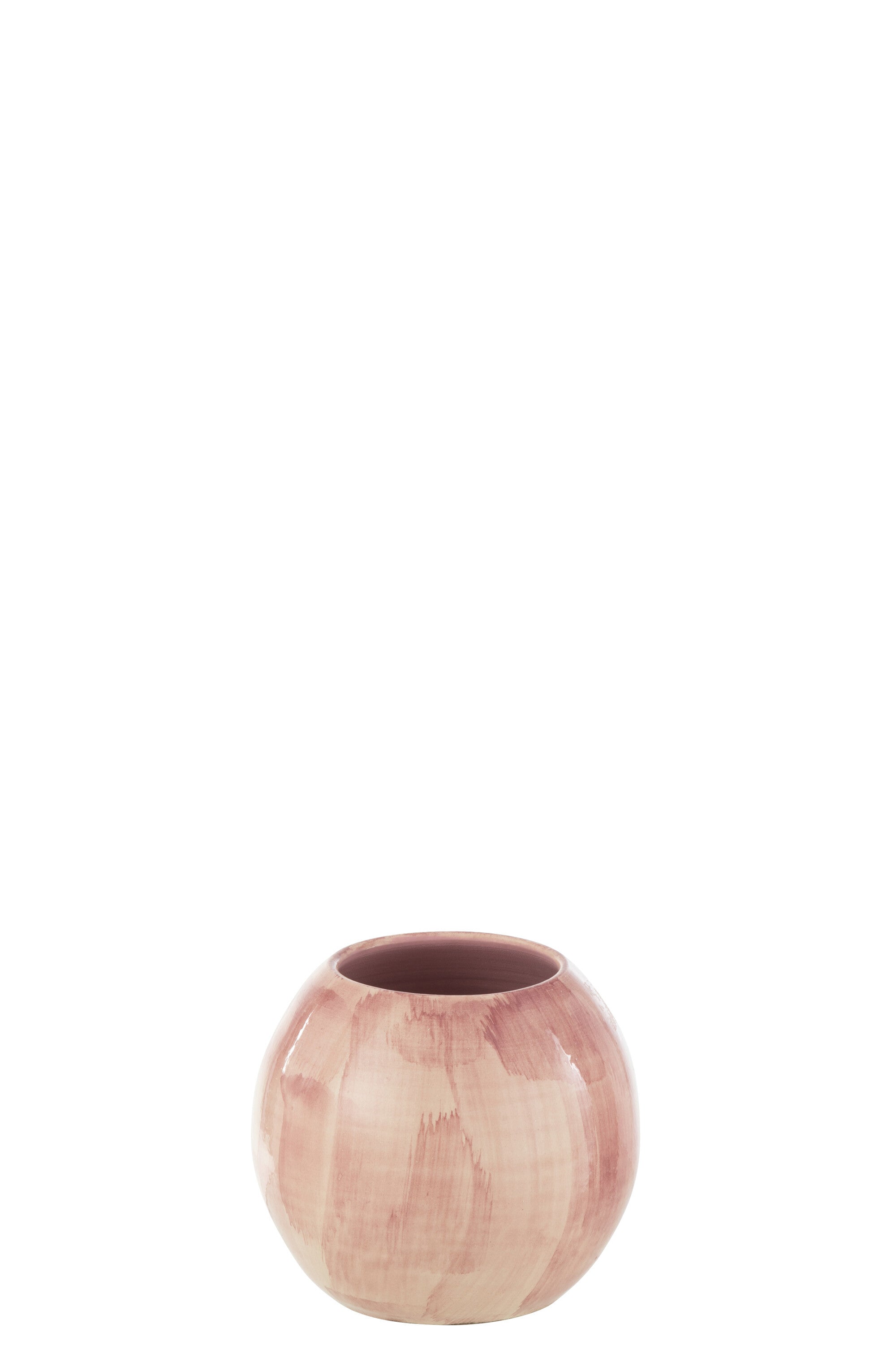 J-Line Bloempot Handgeschilderd Keramiek Roze Small