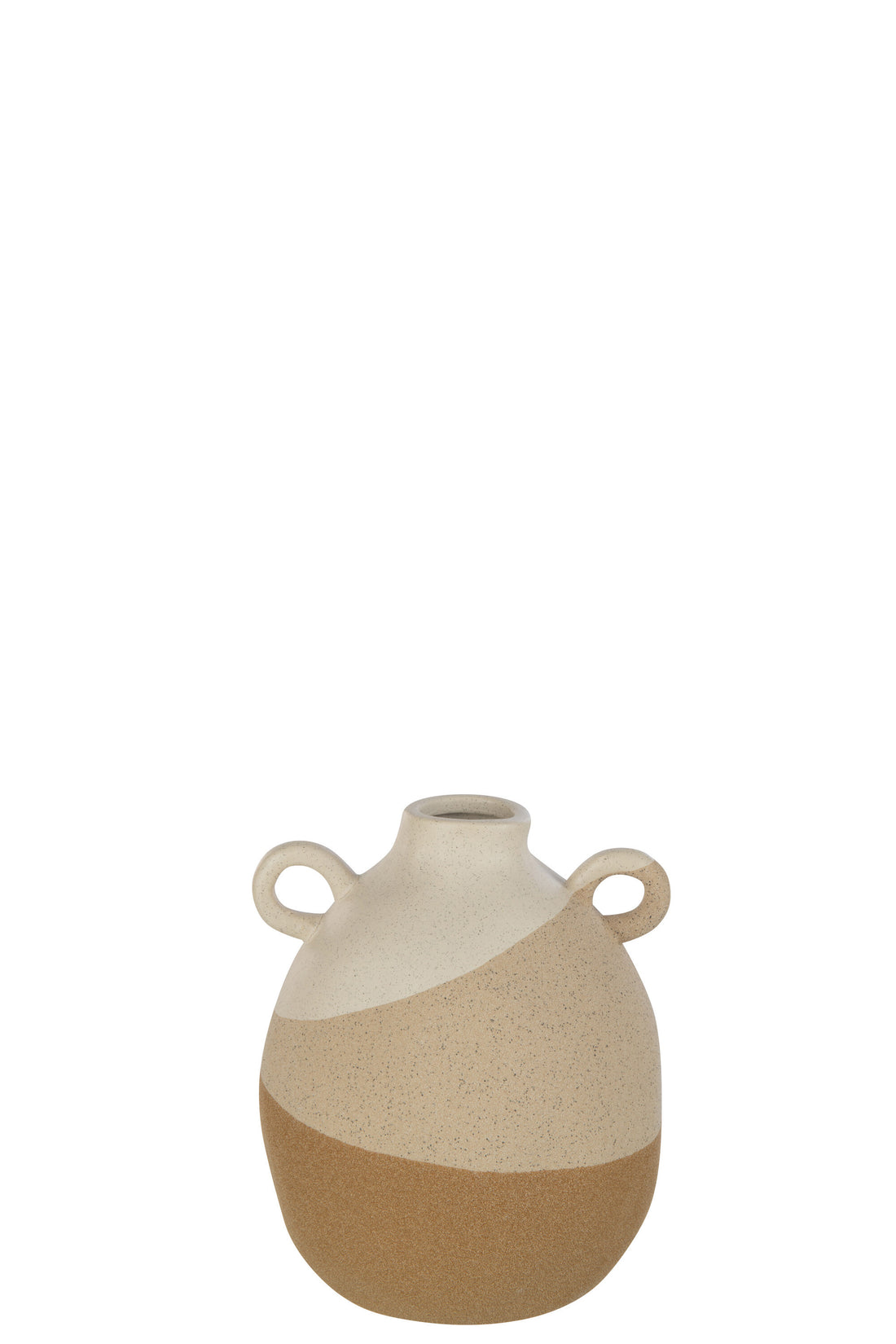 Vaas Oor Keramiek Beige/Lichtbruin Klein