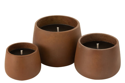 J-Line Buitenkaars Cement Bruin Groot - 48U