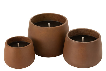 J-Line Buitenkaars Cement Bruin Groot - 48U
