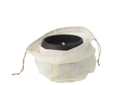 J-Line Buitenkaars Cement Zwart Small -18U