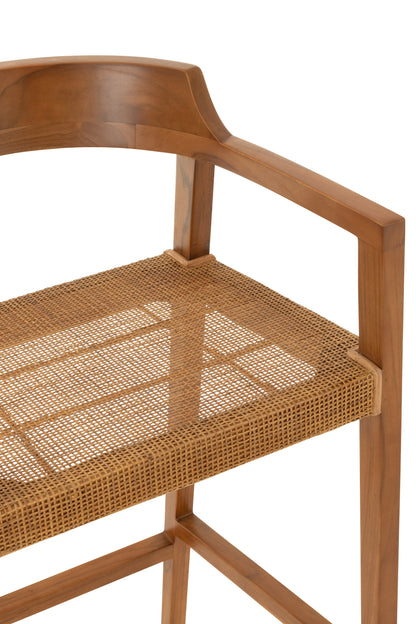 Barkruk Emma Teak Bruin