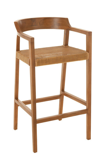 Barkruk Emma Teak Bruin