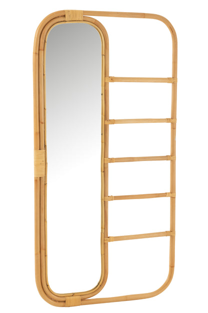 J-Line spiegel Ladder - rotan - naturel