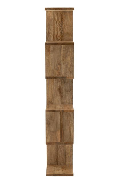 Boekenplank Verticale Latten Mangohout Natuurlijk