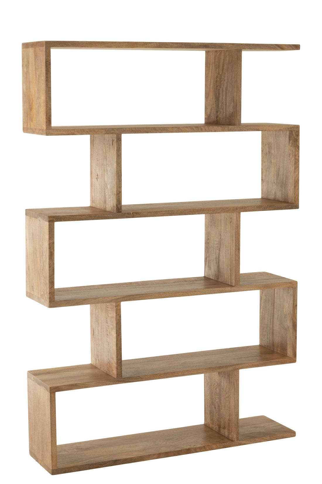 Boekenplank Verticale Latten Mangohout Natuurlijk