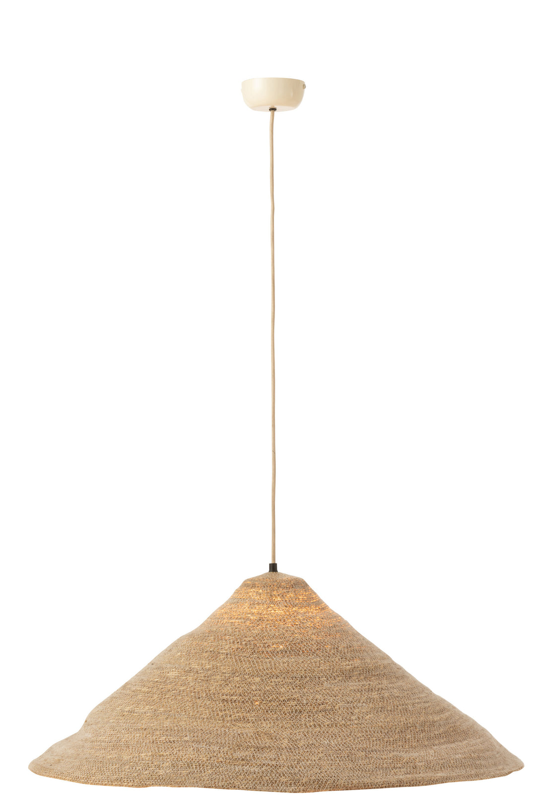 J-Line Hangende Lamp  Hoed Moonj Gras Licht Naturel Large
