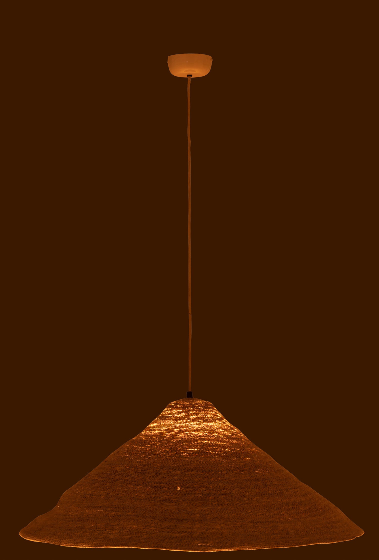 J-Line Hangende Lamp  Hoed Moonj Gras Licht Naturel Large