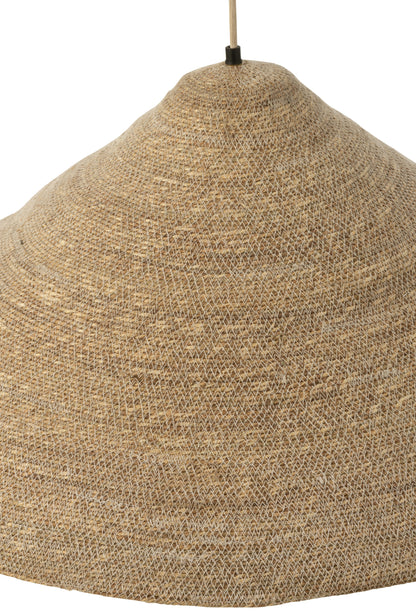 J-Line Hangende Lamp  Hoed Moonj Gras Licht Naturel Large