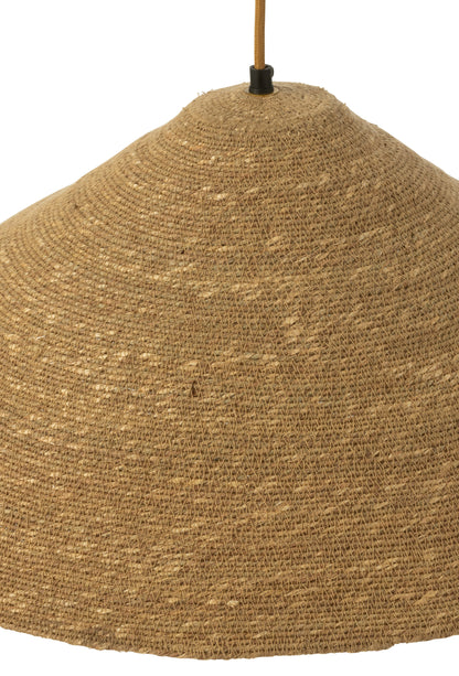 J-Line Hangende Lamp Hoed Moonj Gras Naturel Small