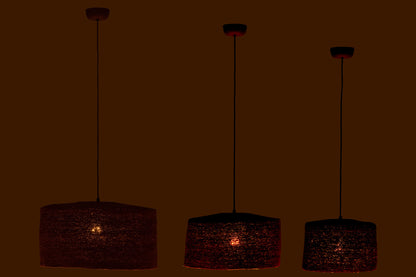 J-Line Set Van 3 Hangende Lamp Moonj Gras Roest