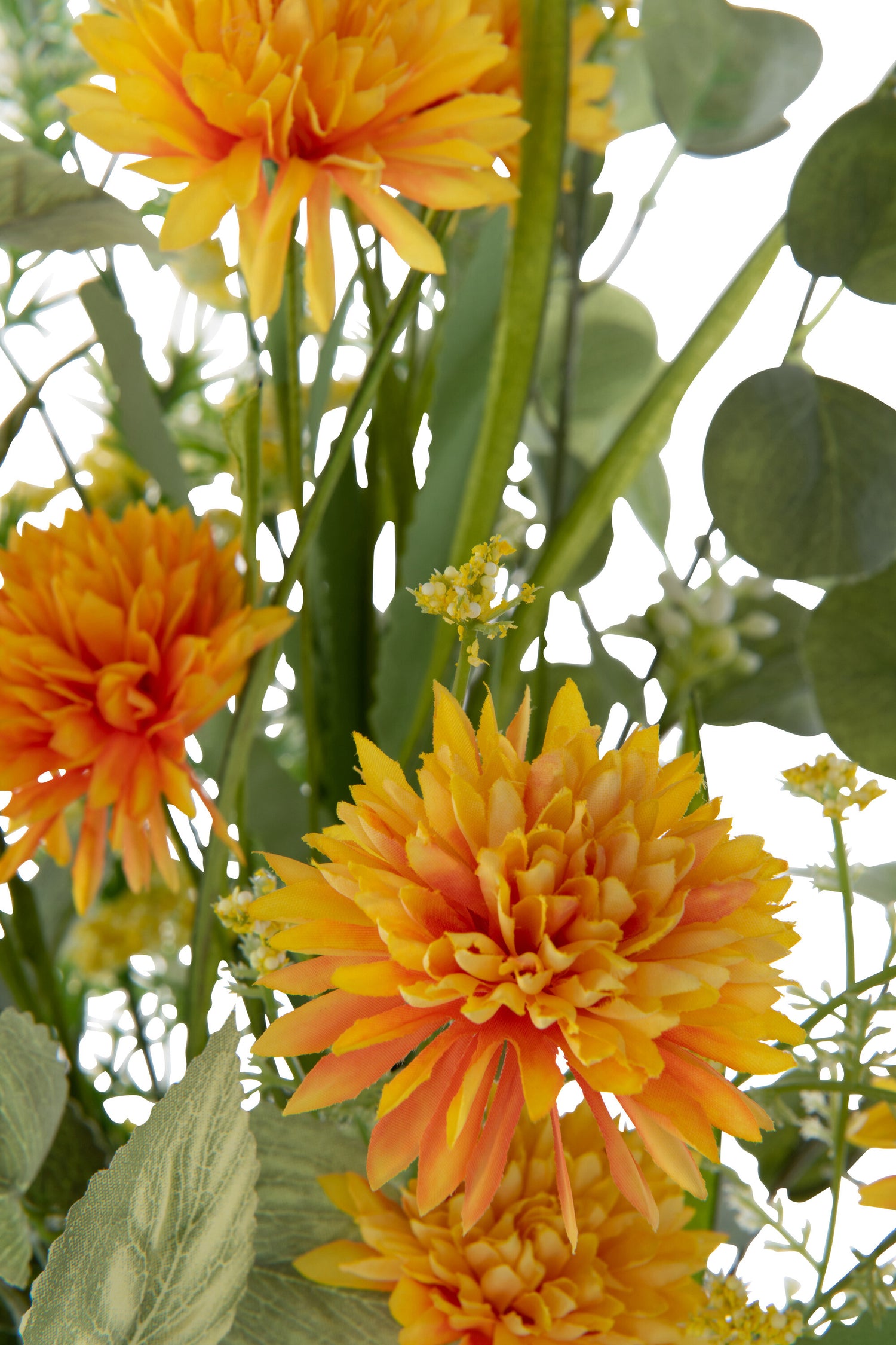 J-Line Boeket Mix Bloemen Kunststof Geel