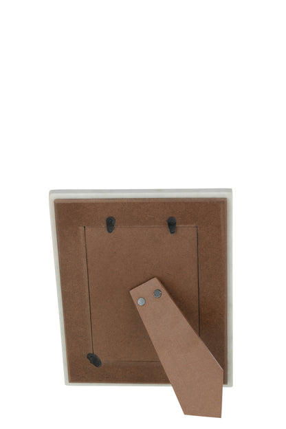 J-Line fotolijst - fotokader Marmer - steen - wit - large