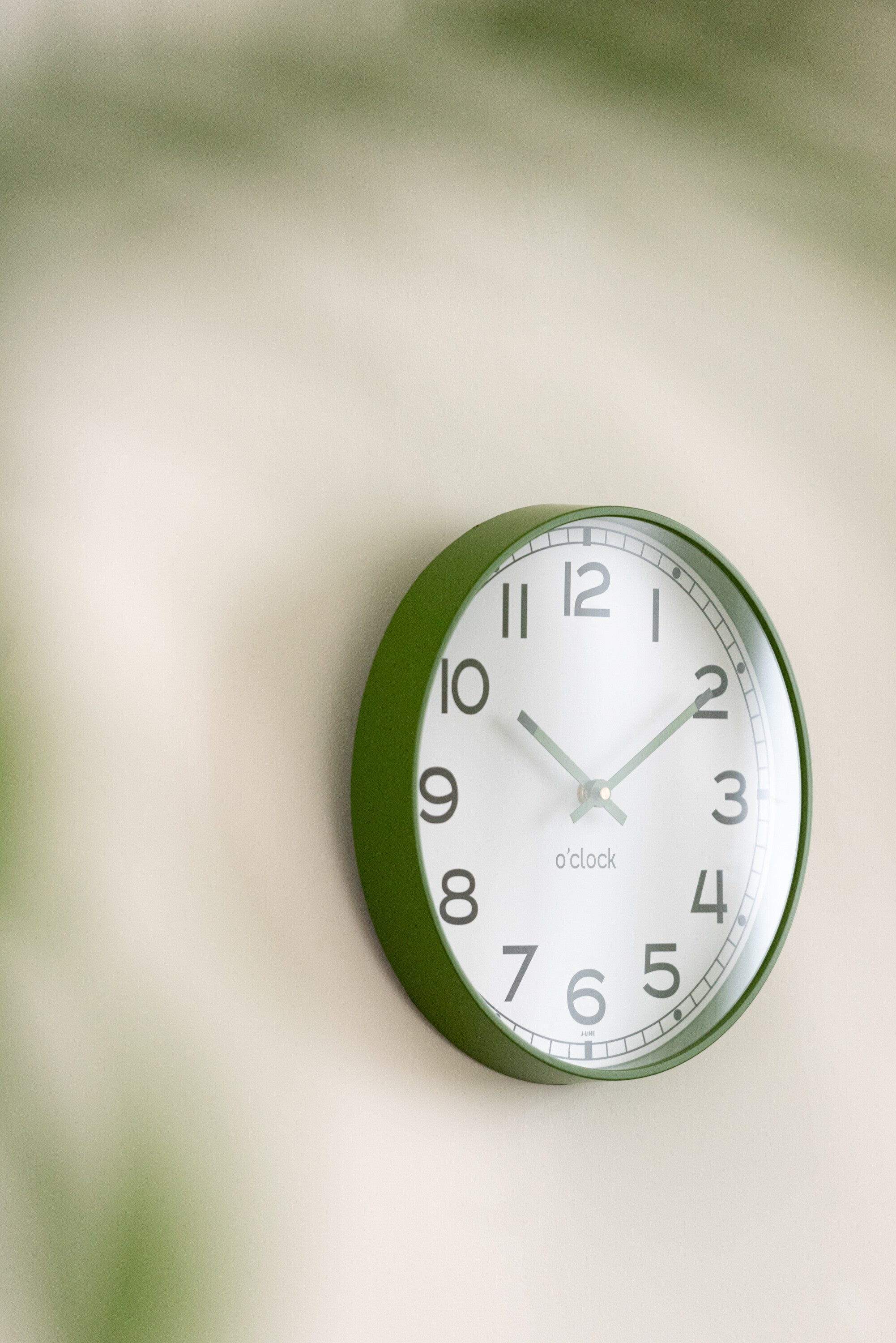 Wandklok Rond Plastic Groen/Wit/Zwart Groot Assortiment Van 3
