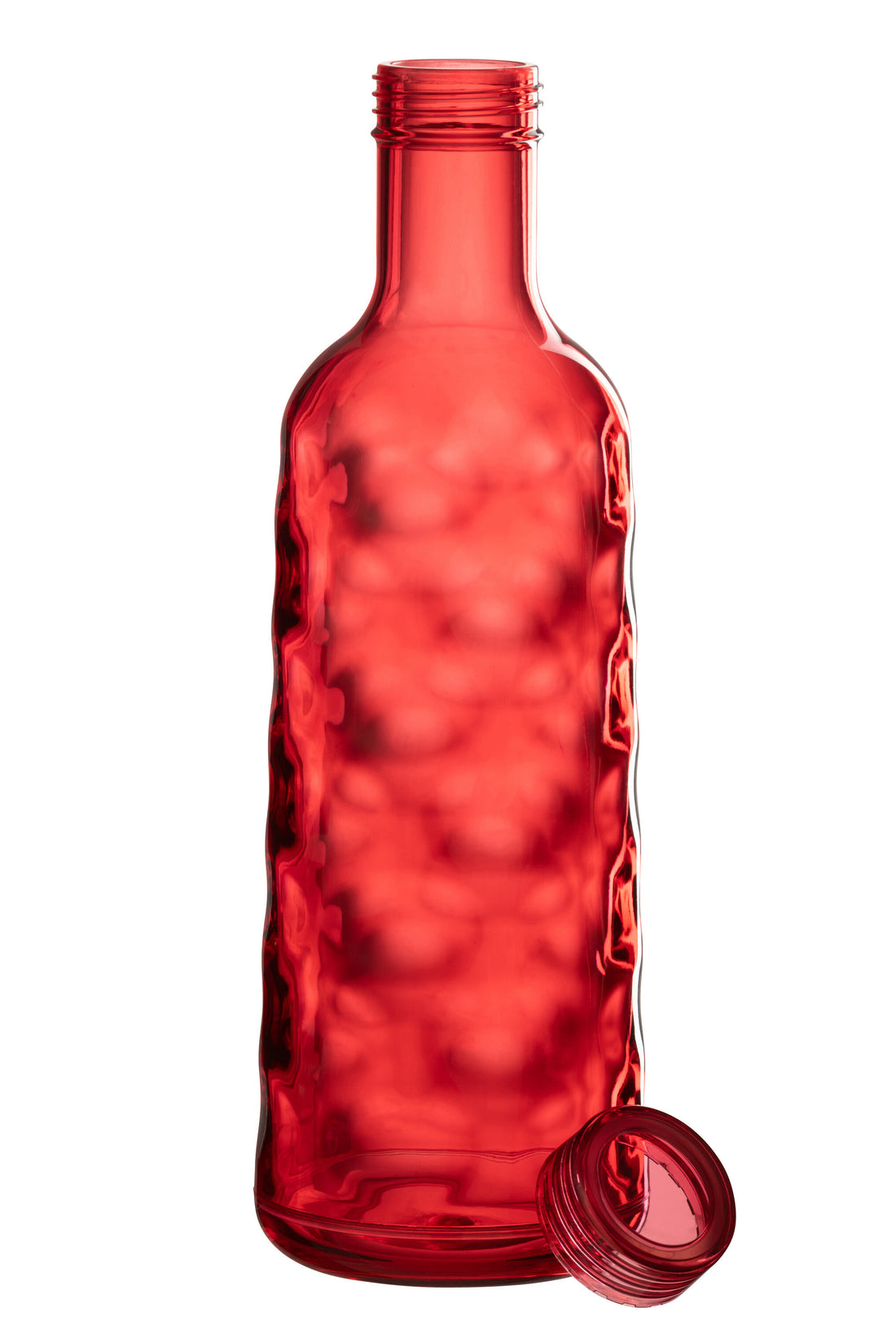 J-Line Fles Gehamerd In Giftbox Plastic Rood
