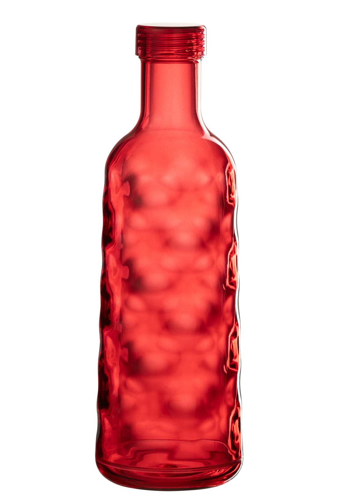 J-Line Fles Gehamerd In Giftbox Plastic Rood