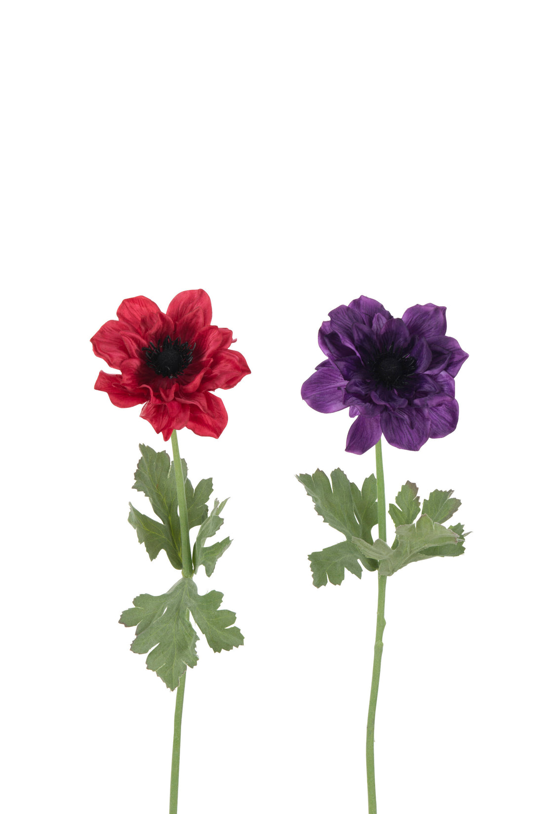 Anemoonsteel Kunstmatig Fuchsia/Paars Assortiment Van 2