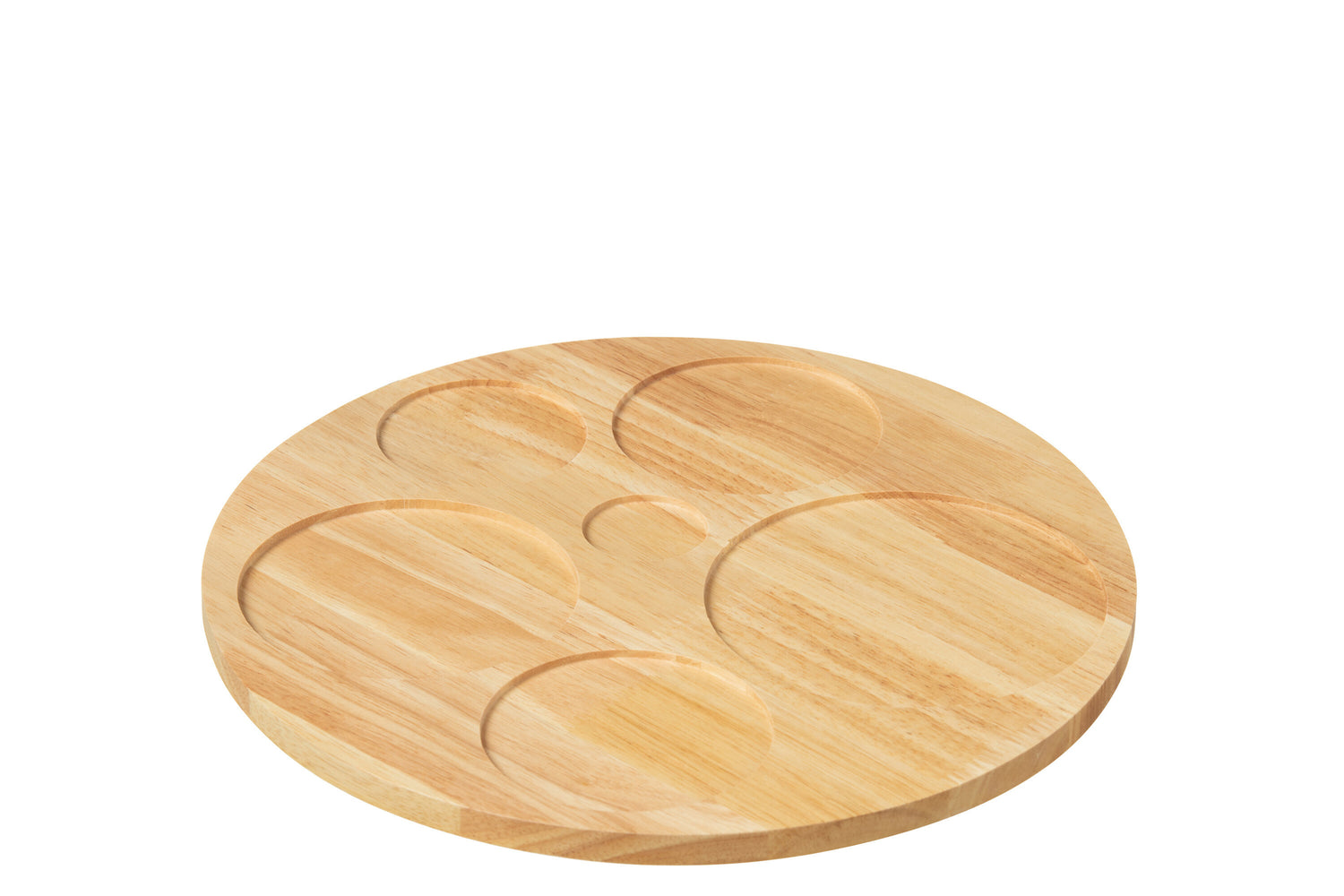 Set van 6 hapjes kommen + bamboe dienblad in doos, keramiek, gemengde kleuren